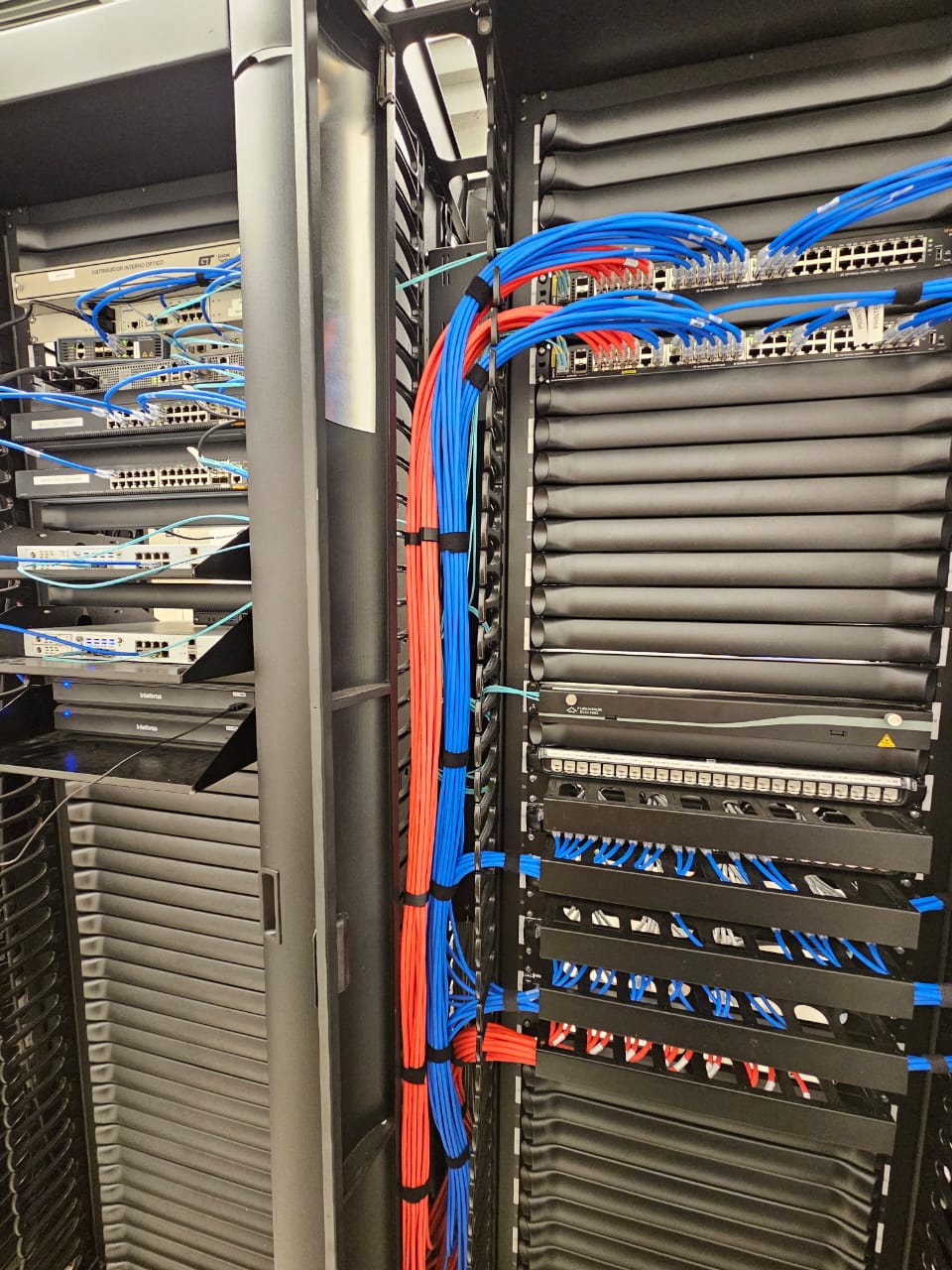 Rack de infraestrutura de rede